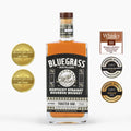 Bottle of Bluegrass Distillers Toasted Oak Kentucky Straight Bourbon Whiskey 750ml with awards