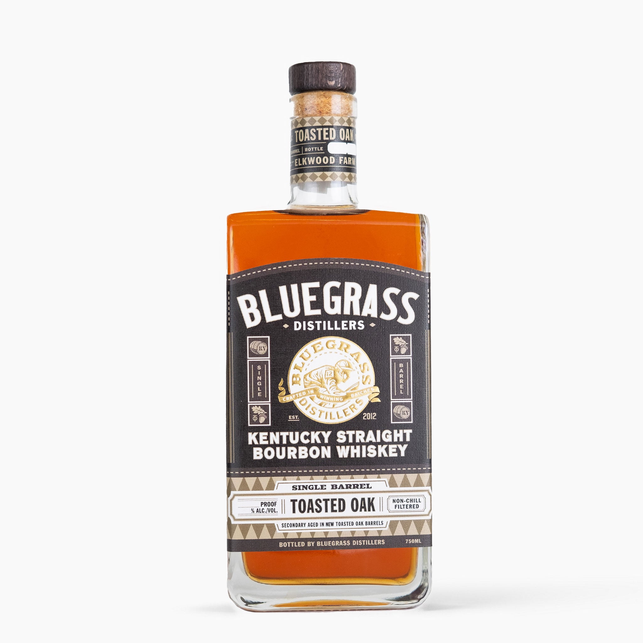Bluegrass Single Barrel Toasted Oak Kentucky Straight Bourbon Whiskey